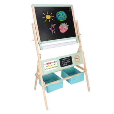 Wooden chalkboard LULILO Kredo accessories chalk markers magnets baskets 110cm