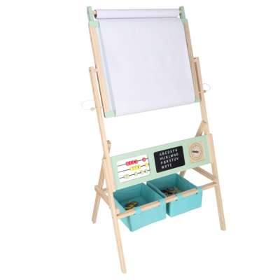 Wooden chalkboard LULILO Kredo accessories chalk markers magnets baskets 110cm