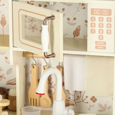 Wooden kitchen water tap sounds lights 90cm