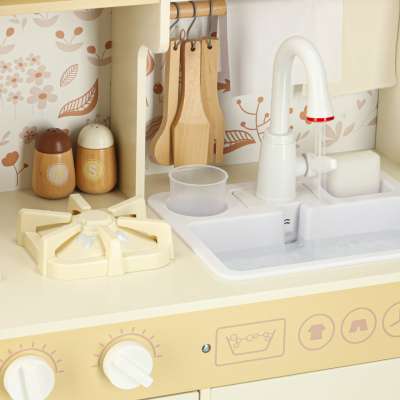 Wooden kitchen water tap sounds lights 90cm