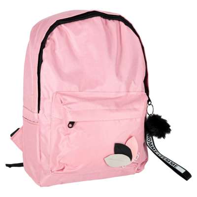 Youth single compartment school backpack pink