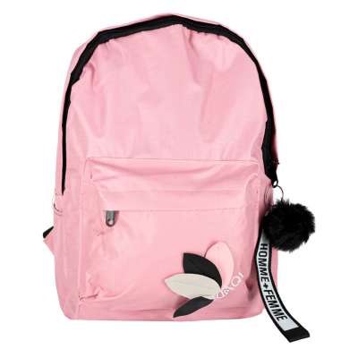Youth single compartment school backpack pink