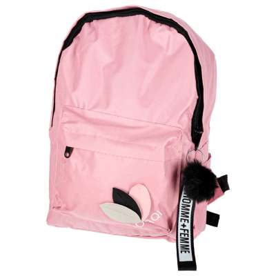 Youth single compartment school backpack pink
