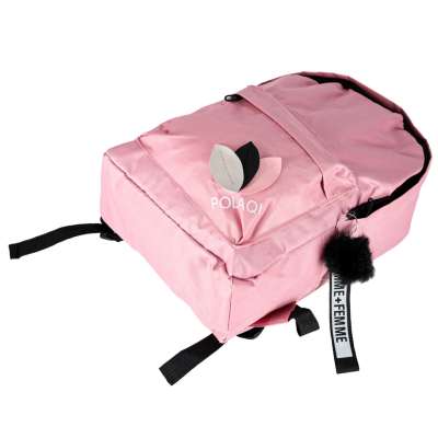 Youth single compartment school backpack pink