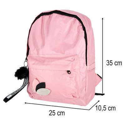 Youth single compartment school backpack pink