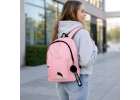 Youth single compartment school backpack pink 11