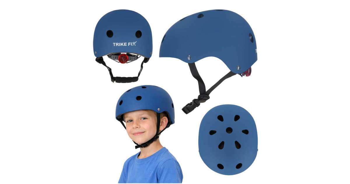 Trike Fix children's bike helmet adjustable LED S 48-54cm navy blue - Ikonka - Hurtownia Internetowa Trike Fix children's bike helmet adjustable LED S 48-54cm navy blue - Ikonka - Hurtownia Internetowa