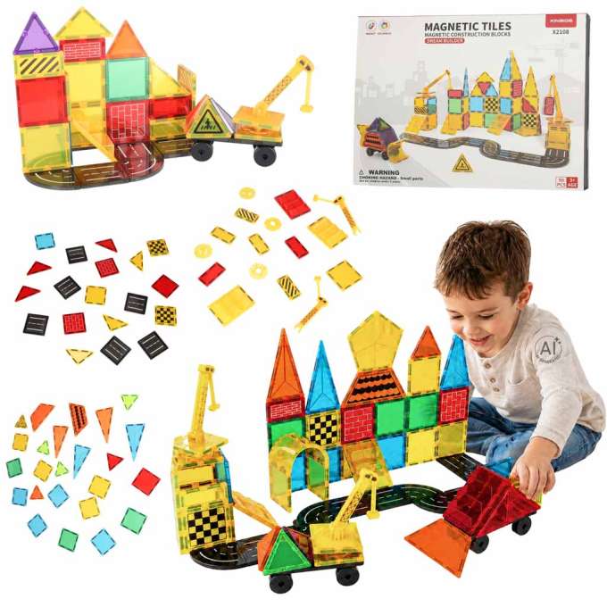3D construction magnetic blocks 90 elements