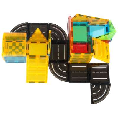 3D construction magnetic blocks construction vehicles 50 elements