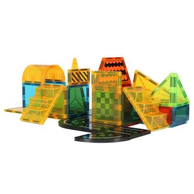 3D construction magnetic blocks construction vehicles 50 elements