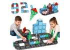 3D magnetic construction blocks city cars 91 elements 1