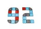 3D magnetic construction blocks city cars 91 elements 5
