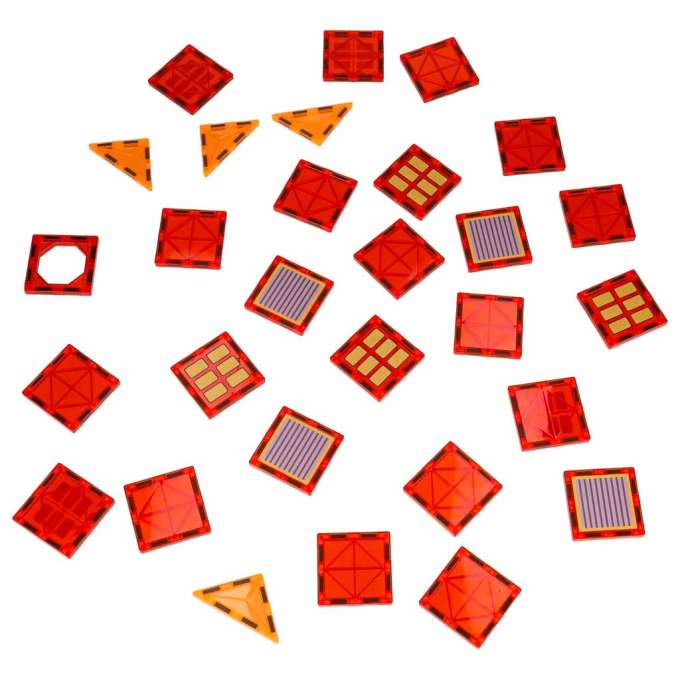 3D magnetic construction blocks fire department 2 cars 92 elements
