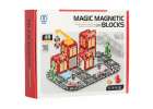 3D magnetic construction blocks fire department 48 elements 12