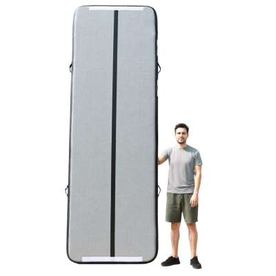 Air Track Gymnastics Mat Exercise Mat Inflatable Gray