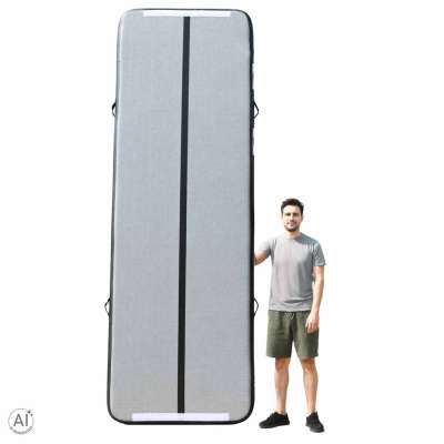 Air Track Gymnastics Mat Exercise Mat Inflatable Gray