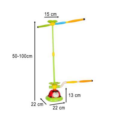 Arcade game for children spinning pole target throwing ladybug 5-in-1