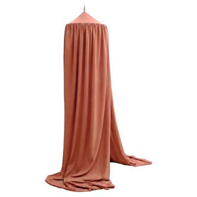 Baby canopy over crib curtain tent tipi hanging dark pink