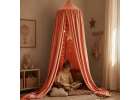 Baby canopy over crib curtain tent tipi hanging dark pink 6