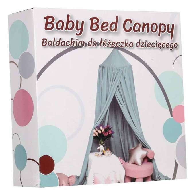 Baby canopy over crib curtain tent tipi hanging green
