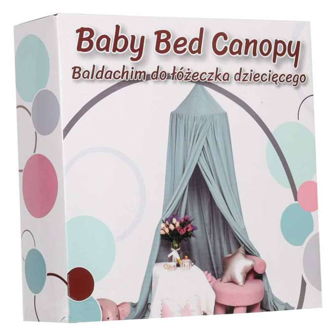 Baby canopy over crib curtain tent tipi hanging light pink