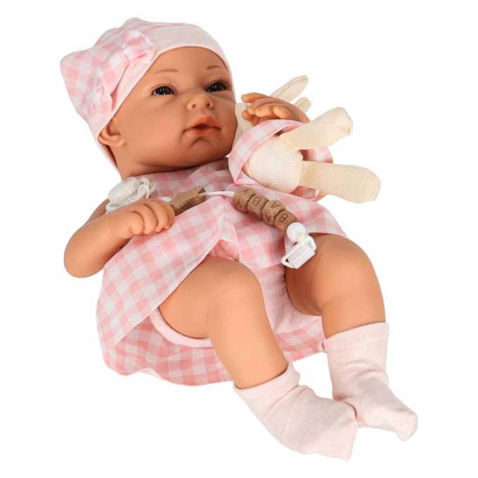 Baby doll baby with carrier mascot rabbit pink