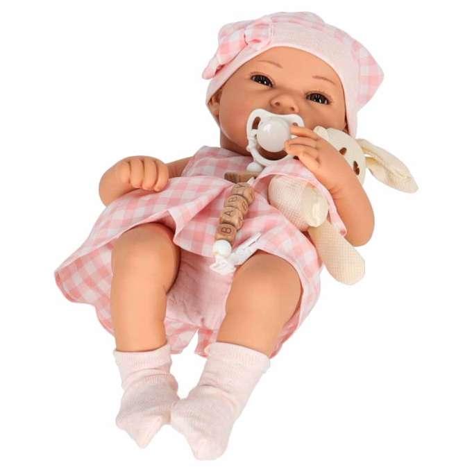 Baby doll baby with carrier mascot rabbit pink
