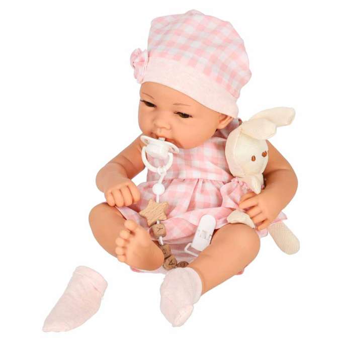 Baby doll baby with carrier mascot rabbit pink