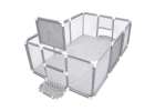Baby playpen soccer goal children's playground 120x180cm 4