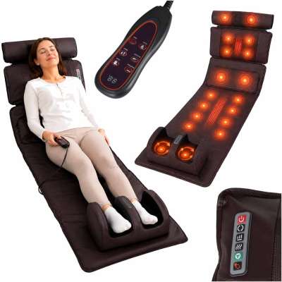 Back massager massage mat with remote control Shiatsu heating leg massage