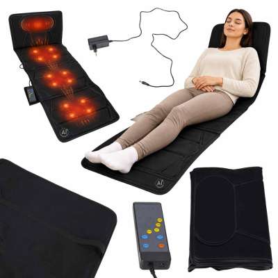 Back massager vibrating massage mat with remote control 16 massage points