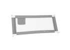 Barierka do łóżka ochronna zabezpieczenie blokada osłona 200cm szara 4