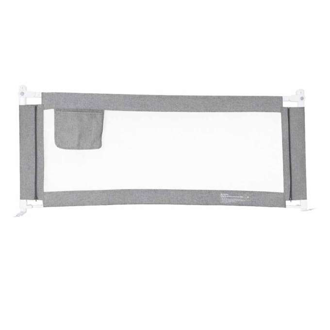 Bed railing safety locking guard rail 140cm grey