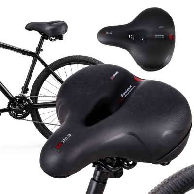 Bicycle saddle made of flexible foam with reflectors
