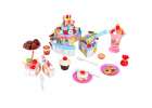Birthday cake three-story velcro cutting cake music light 117 pieces blue 8