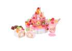 Birthday cake three tier velcro cutting cake music light 117 pieces pink 8