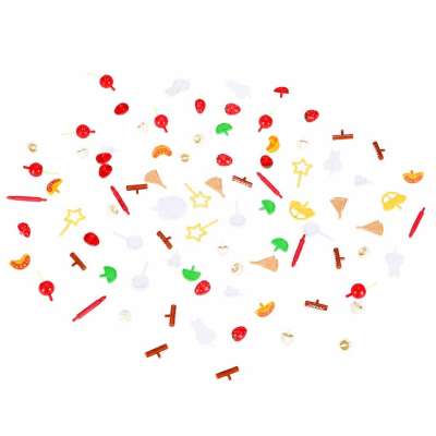 Birthday cake three tier velcro cutting cake music light 117 pieces pink