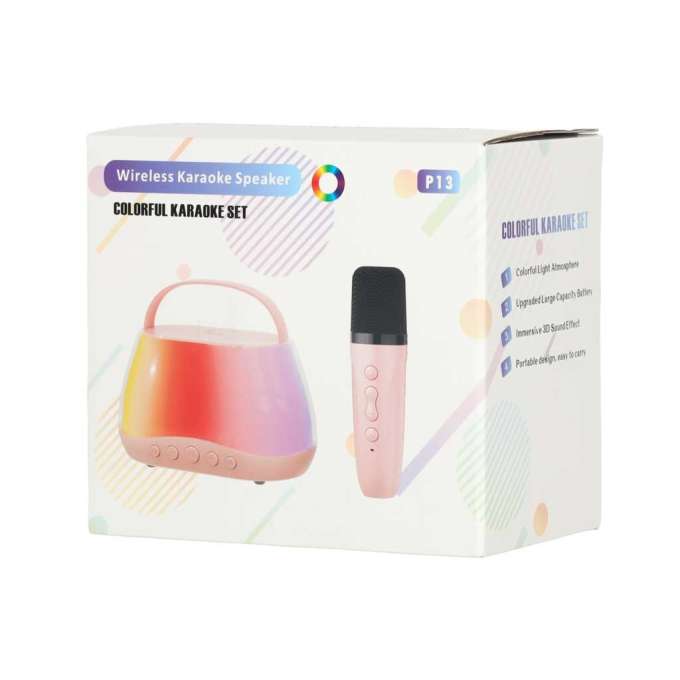 Bluetooth speaker RGB karaoke set 2 USB microphones