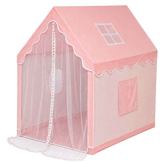 Children's play tent foldable orange for the kids' room
