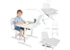 Children's school desk adjustable chair LED lamp USB white 1