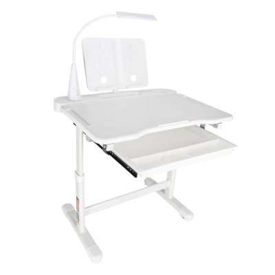 Children's school desk adjustable chair LED lamp USB white