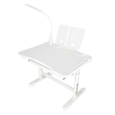 Children's school desk adjustable chair LED lamp USB white