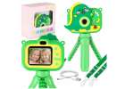 Digital camera for kids on a tripod dinosaur green 1
