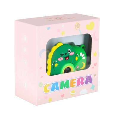 Digital camera for kids on a tripod dinosaur green