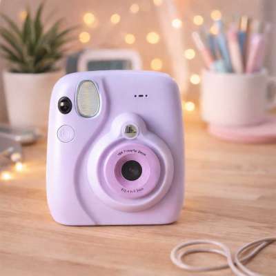 Digital instant camera 16x 128GB cartridges markers purple