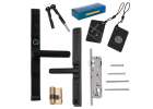 Door handle electronic combination lock for fingerprint code card 1