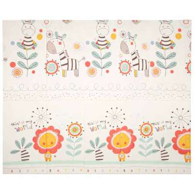 Educational double-sided foldable foam mat 180x200cm animals pattern