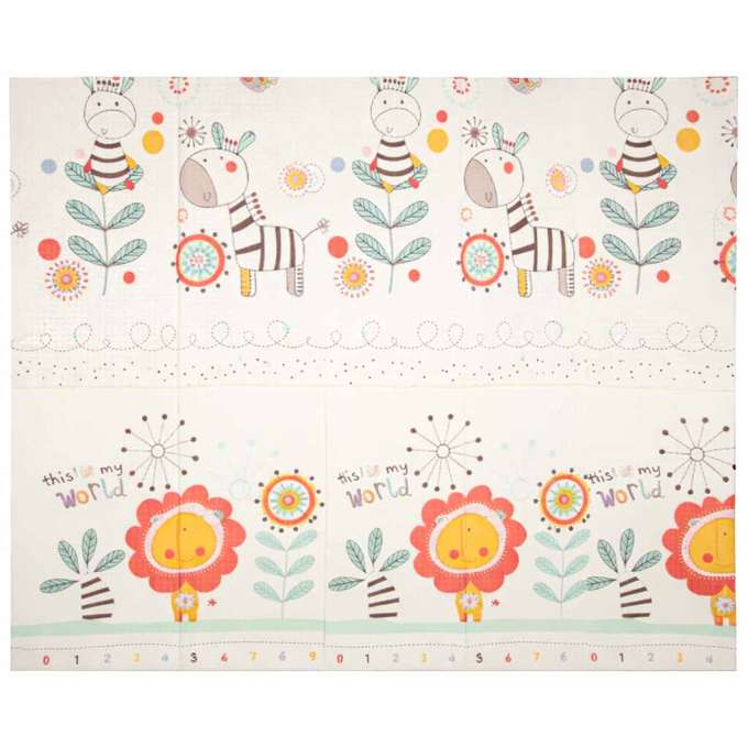 Educational double-sided foldable foam mat 180x200cm animals pattern