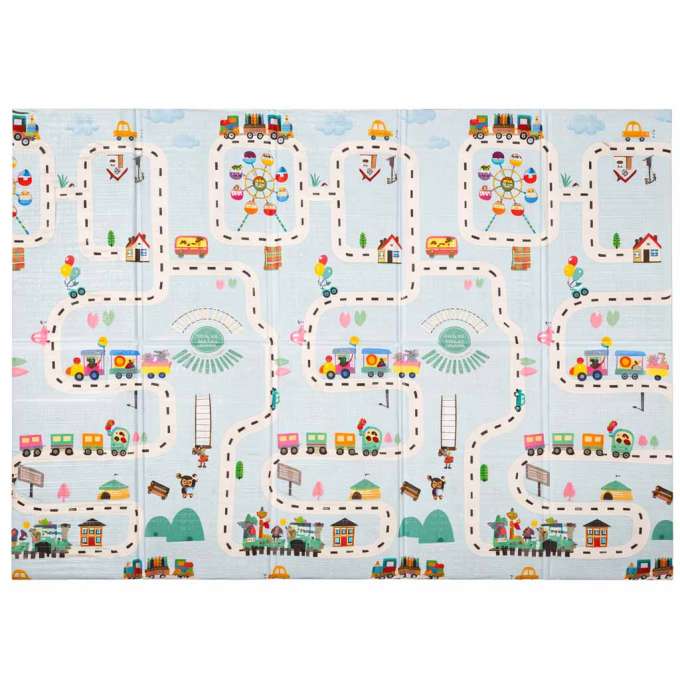 Educational foam mat double-sided foldable 150x200cm balloons street