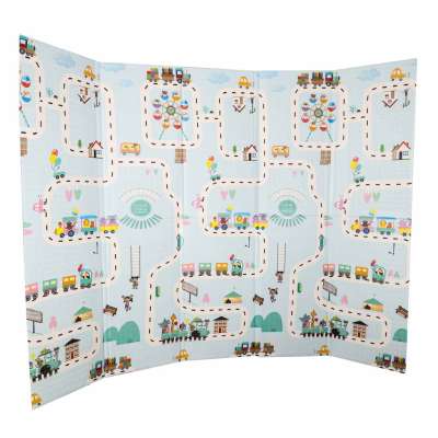 Educational foam mat double-sided foldable 150x200cm balloons street
